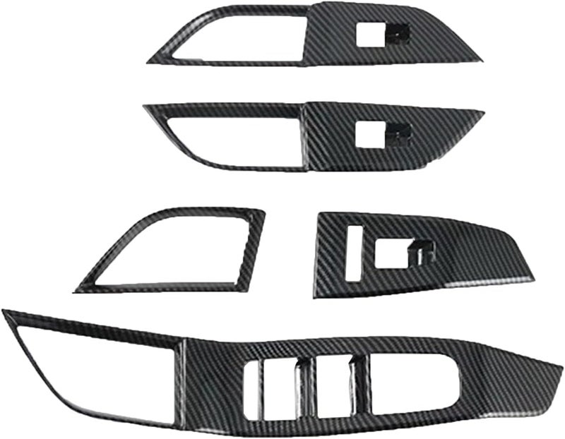 Yurefax تريم مفتاح نافذة الباب من يوريفكس من ألياف الكربون لسيارة نيسان إكس-تريل روج - Image 1