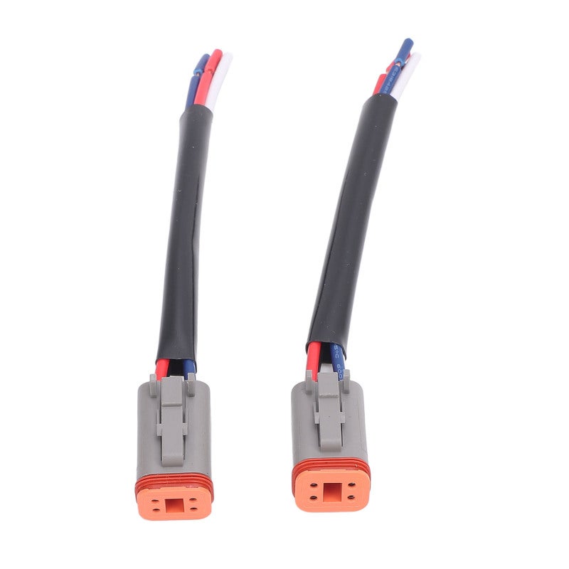 DT 4 Pin Connector Wiring Harness 2-Piece Waterproof Electrical Harness Kit - High Strength Plastic Copper Material for Automotive Truck Boat LED Light - Image 2