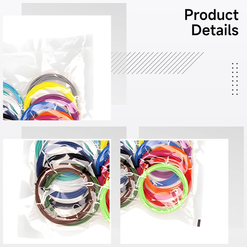 15 Colors Printing Pen Filament, 147.6 Ft Pla 1.75 Mm, High-Temperature Resistant, Quick Molding, Safe, Non-Deforming - Image 5