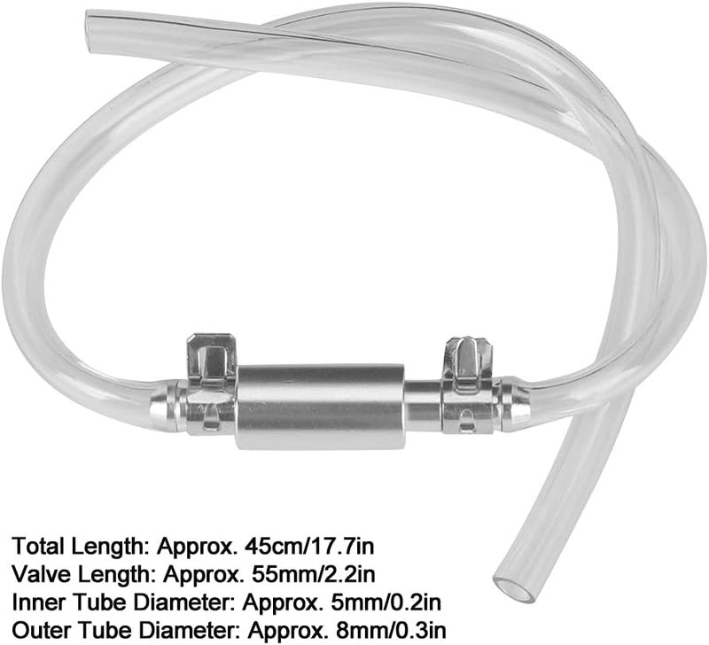 Hydraulic Brake Bleeder Tool, Clutch Bleeding Hose Valve Tube with Aluminum Body and Rubber Tubing for Motorcycle Brake System Maintenance - Image 4