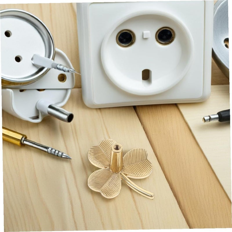 Solid Brass Shamrock Drawer Pulls Vintage Leaf Shaped Cabinet Handles For Kitchen Wardrobe - Image 5