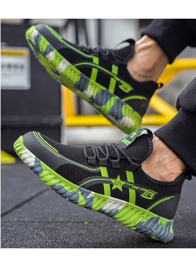 NIBEMINENT Stylish Men's Boots Work Shoes Men's Steel Toe Safety Shoes Men's Stab-proof Work Boots Safety Indestructible Construction Shoes - Image 2