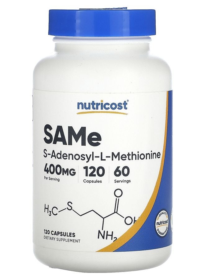 Nutricost SAMe 400 mg 120 Capsules (200 mg per Capsule)