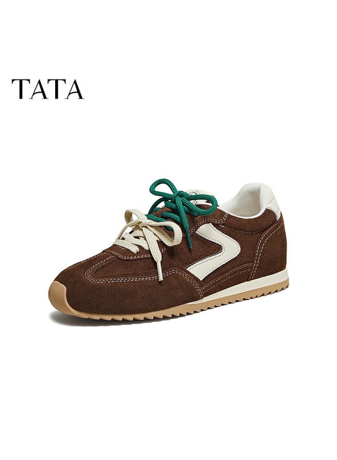 Tata Autumn New Thick-soled Breathable Women's Sneakers Brown/white Am6 39 - Image 4