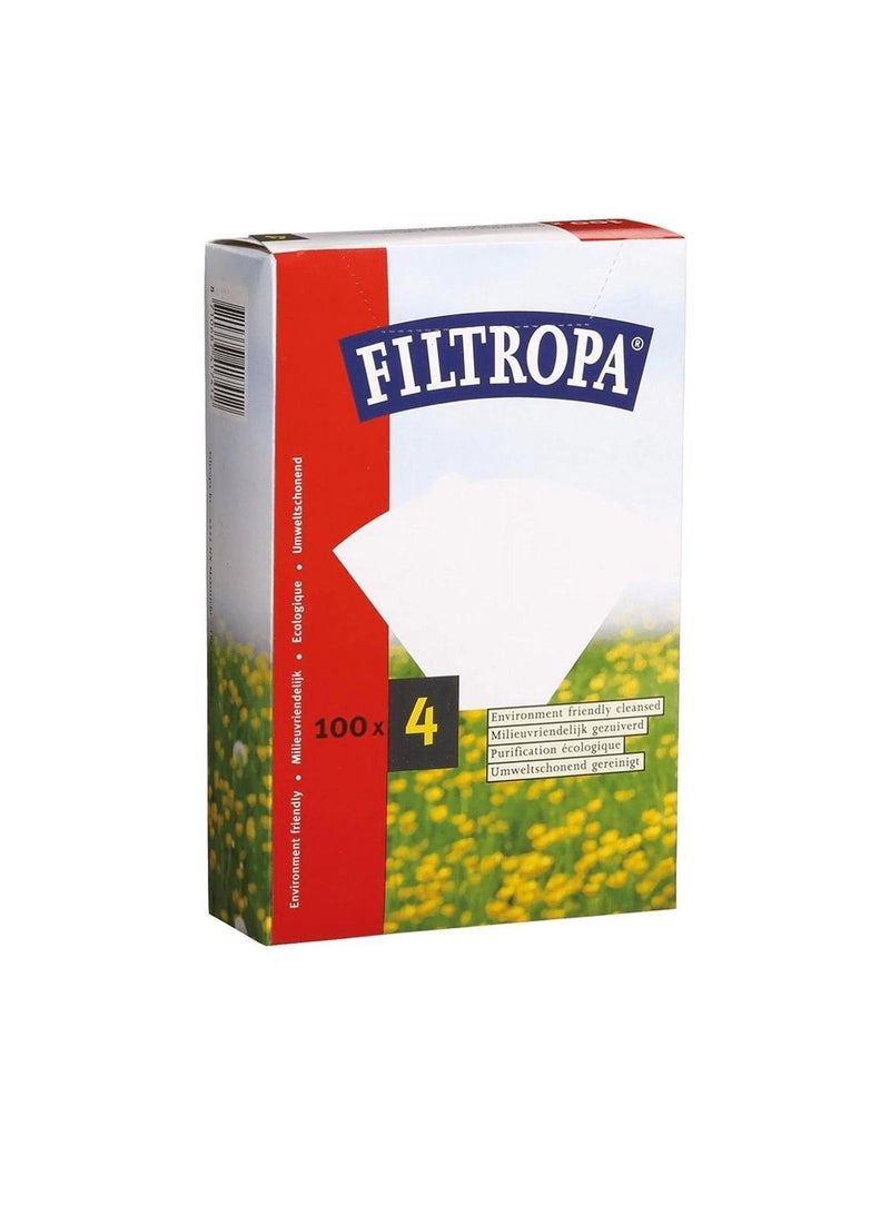 FILTROPA Filtropa Coffee Filter Papers White 100 Count  - Image 1