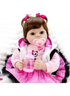 Aori Baby Dolls Bottle And Magnetic Pacifier For Reborn Dolls Accessories For 22 Inch Lifelike Baby Doll Pink Set  - Image 5