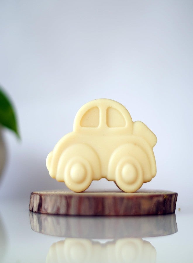Sans Valley® Kids Oat Milk Moisturizing Butter Soap for Dry Skin | Gentle for Sensitive Skin | with Natural Mango & Cocoa Butter | Natural cold process soap | Cute Car shape | 100 grams - Image 1