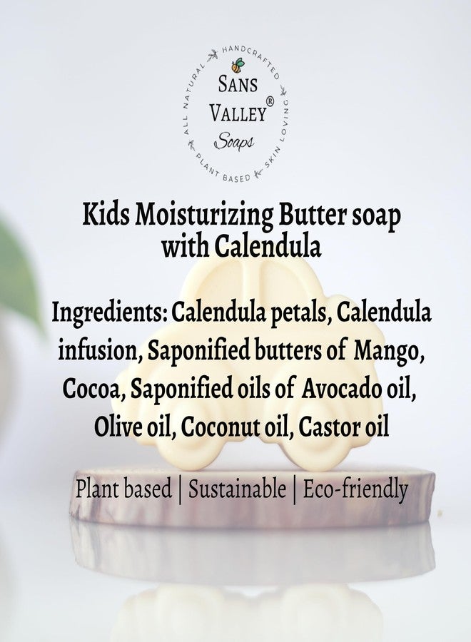 Sans Valley® Kids Oat Milk Moisturizing Butter Soap for Dry Skin | Gentle for Sensitive Skin | with Natural Mango & Cocoa Butter | Natural cold process soap | Cute Car shape | 100 grams - Image 5