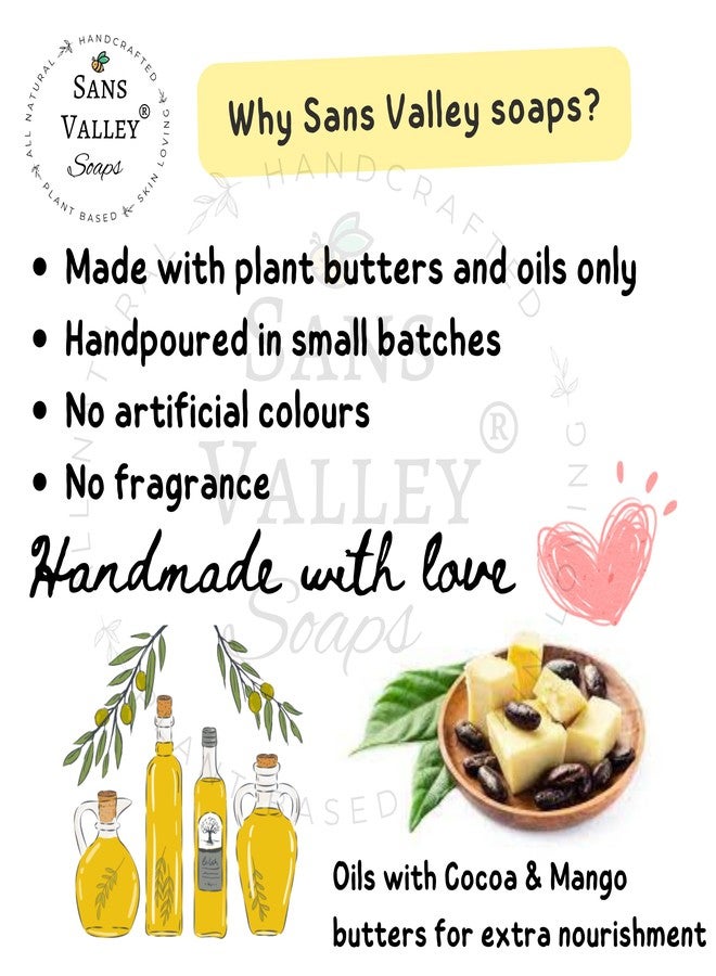Sans Valley® Kids Oat Milk Moisturizing Butter Soap for Dry Skin | Gentle for Sensitive Skin | with Natural Mango & Cocoa Butter | Natural cold process soap | Cute Car shape | 100 grams - Image 3