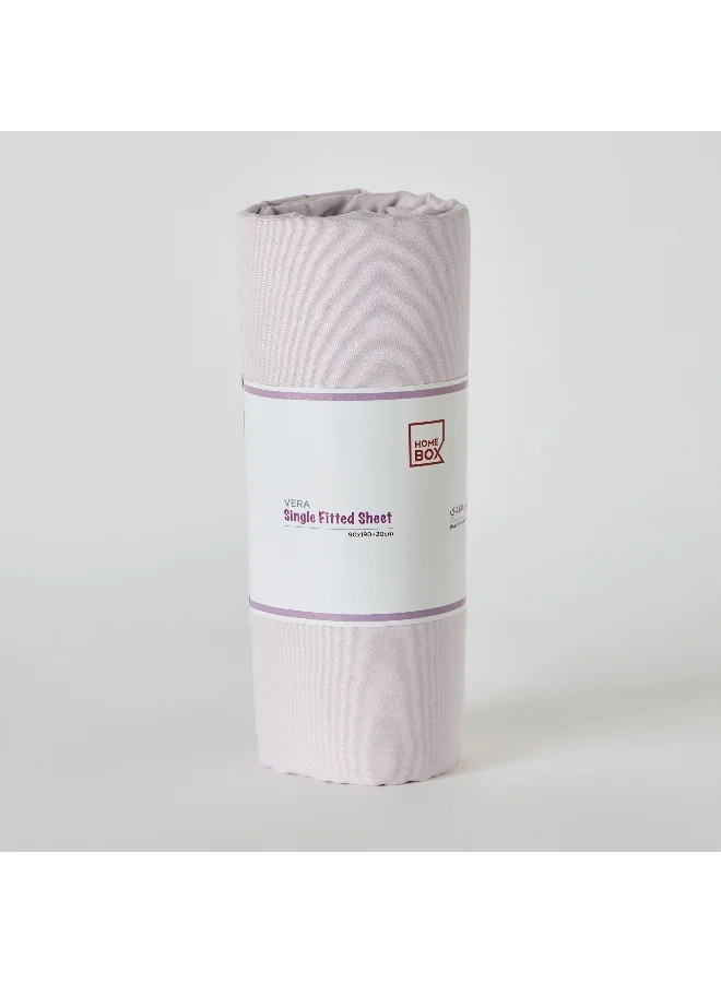 Home Box Vera Microfibre Single Fitted Sheet - 90X190+25 Cm