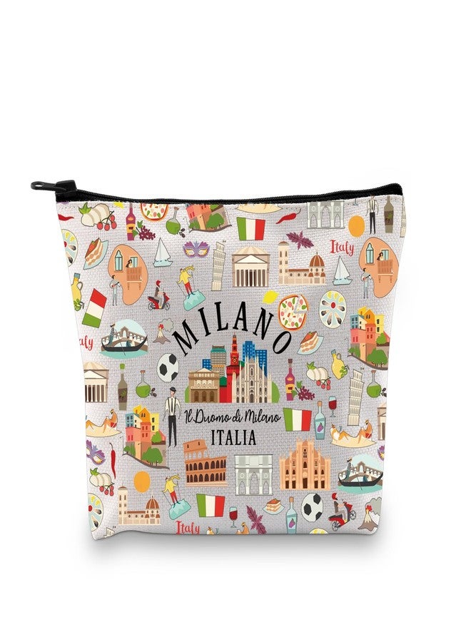 Zuo Bao Milano Cosmetic Bag Milano Italia Gift Milano Travel Milano Fan Gift Milano Pride Gift Italian Souvenir Italia Soccer Italy Inspired (MILANO) - Image 1