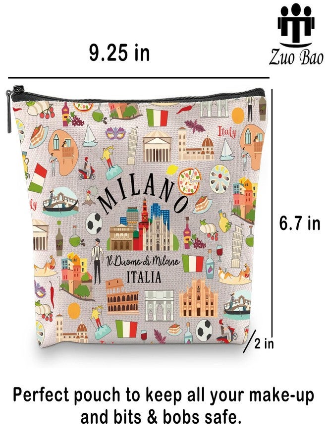 Zuo Bao Milano Cosmetic Bag Milano Italia Gift Milano Travel Milano Fan Gift Milano Pride Gift Italian Souvenir Italia Soccer Italy Inspired (MILANO) - Image 2