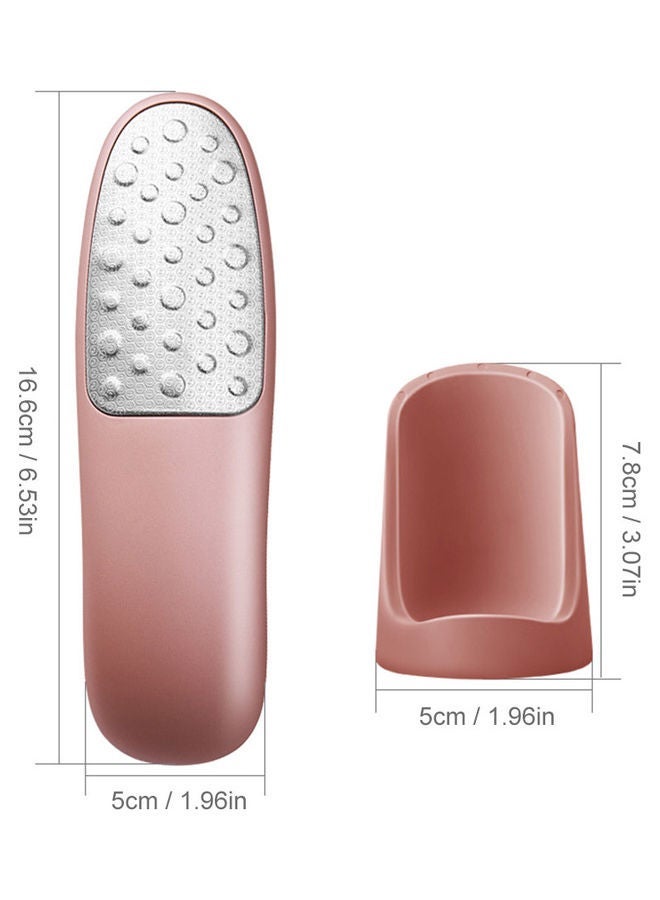 NIBEMINENT 2-Sided Stainless-Steel Foot File Rose Gold/Silver 16.6cm - Image 2