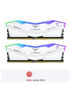 TeamGroup TEAM 32GB (2 x 16GB) 6200MHz CL38 DELTA RGB DDR5 Desktop Memory, Intel 700 Series & AMD EXPO Compatible, 49,600 MB/s Data Transfer, 1.25V, XMP 3.0, On-Die ECC, Smart RGB Lighting, FF4D532G6200HC38ADC01  - Image 1