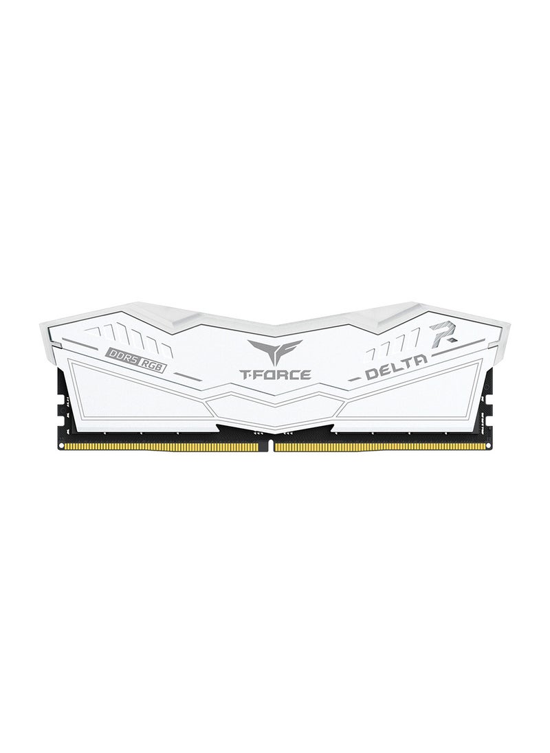 TeamGroup - TEAM 32GB (2 x 16GB) 6200MHz CL38 DELTA RGB DDR5 Desktop Memory, Intel 700 Series & AMD EXPO Compatible, 49,600 MB/s Data Transfer, 1.25V, XMP 3.0, On-Die ECC, Smart RGB Lighting, FF4D532G6200HC38ADC01 - Image 1