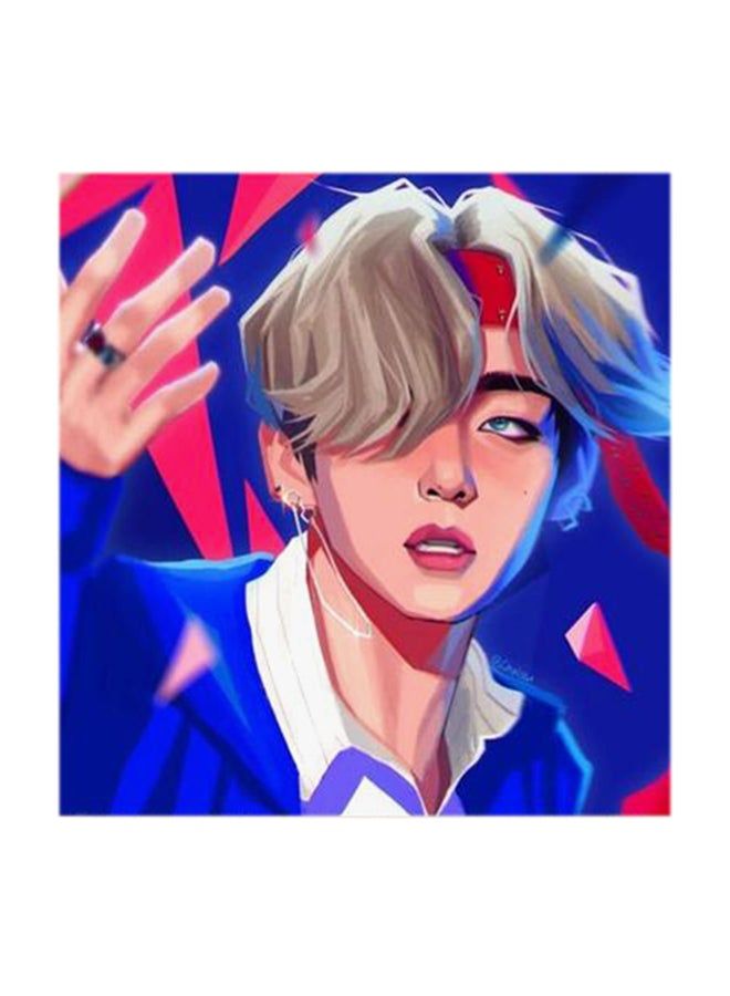 RYN BTS Boy Band MDF Wall Art Multicolour 30x30centimeter - Image 2