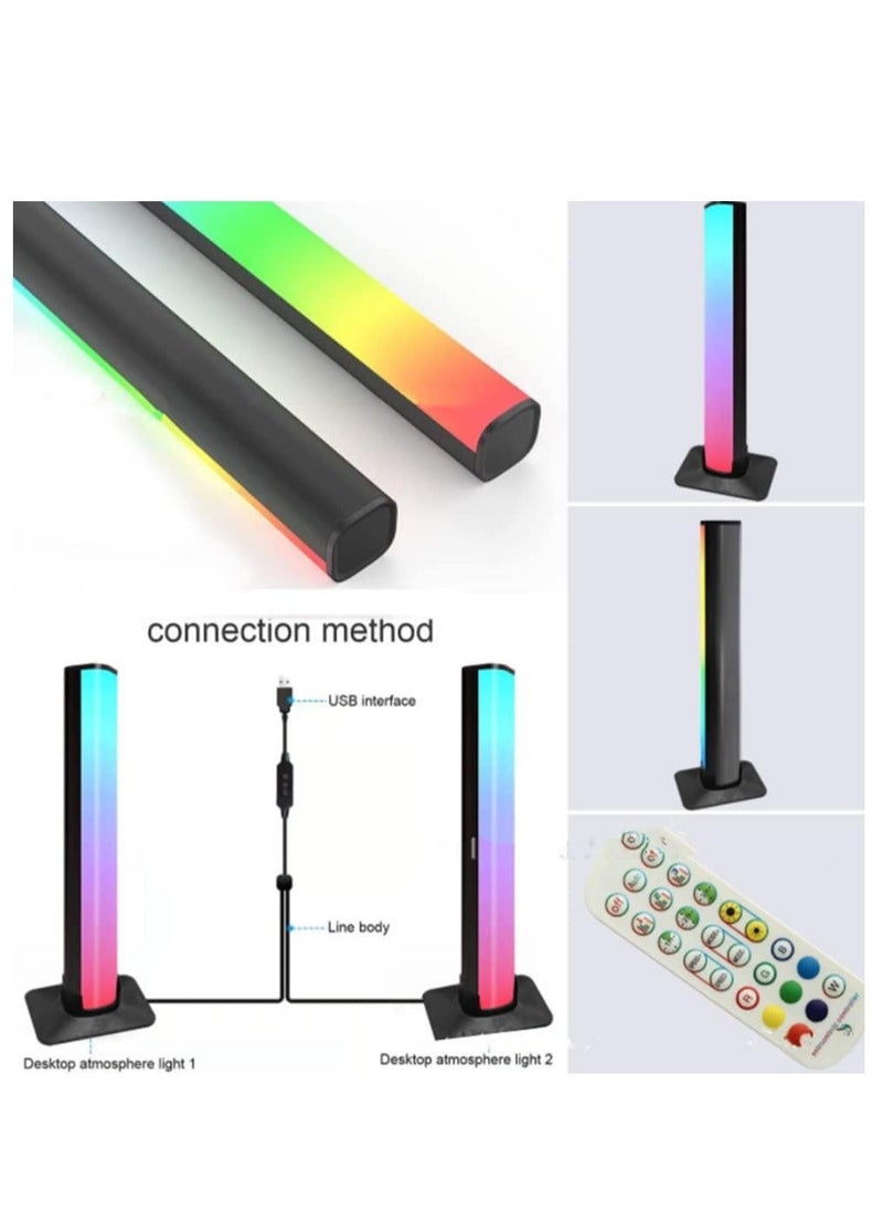 HuHa LED Computer Desktop Mood Light Gaming RGB Pickup Lights Music Rhythm Light Gaming Room Desktop Audio  - Image 5