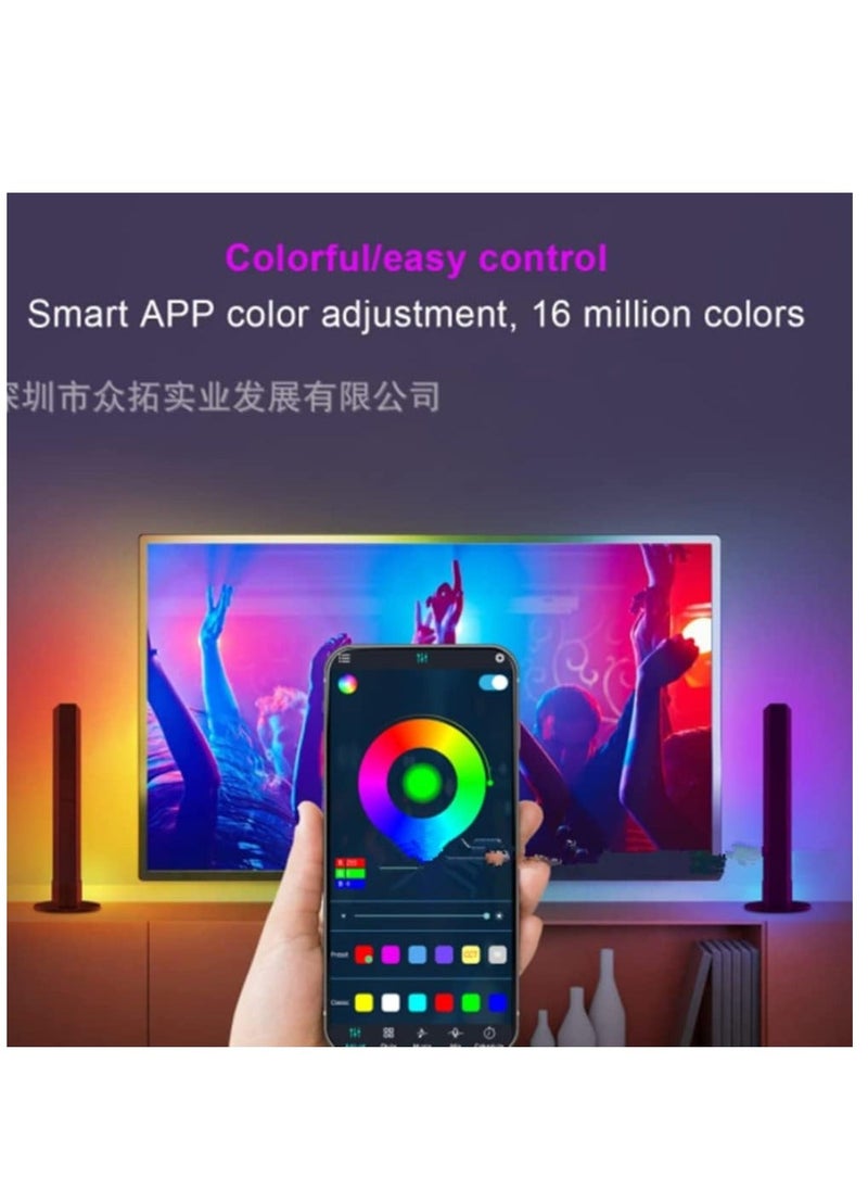 HuHa LED Computer Desktop Mood Light Gaming RGB Pickup Lights Music Rhythm Light Gaming Room Desktop Audio  - Image 4