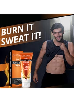 West&Month West Month Muscle Sculpting Cream, Men's Abdominal Line Fitness Body Contouring Tightening Flab Massage Cream  - Image 3