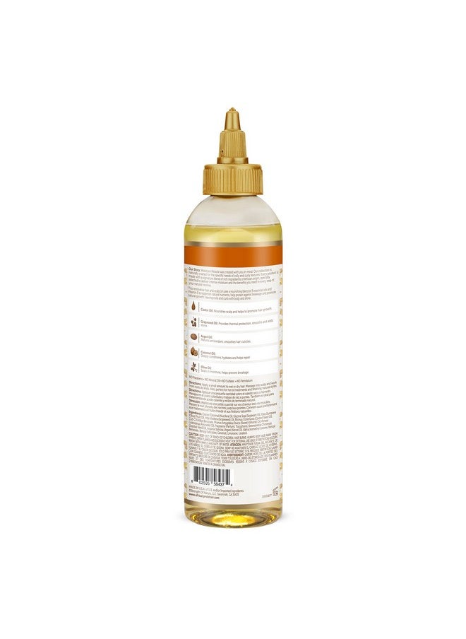 African Pride Moisture Miracle 5 Essential Hair Oils - Contains Castor, Grapeseed, Argan, Coconut & Olive Oil, Seals In Moisture & Adds Shine To Hair, Vitamin E, 8 Oz  - Image 2