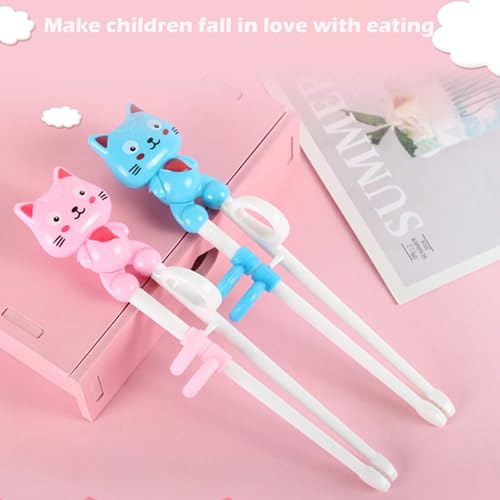 Zytiqt 2 PCS Chopsticks for Kids, Training Chopsticks Set for Beginners, Easy to Use for Children 1-6 Years, Suitable for Home and School Use(Pink and Blue) - Image 5
