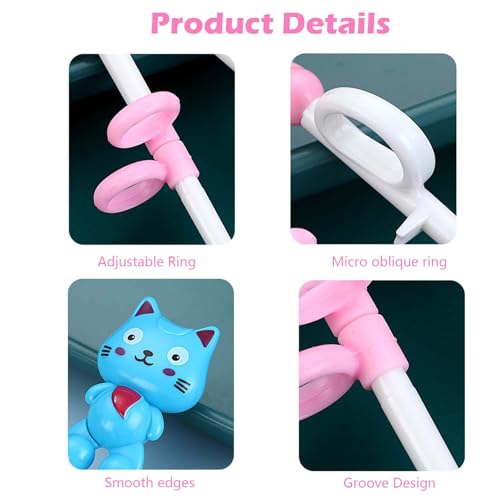 Zytiqt 2 PCS Chopsticks for Kids, Training Chopsticks Set for Beginners, Easy to Use for Children 1-6 Years, Suitable for Home and School Use(Pink and Blue) - Image 3
