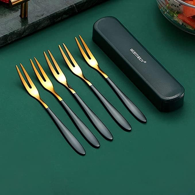 Lucci Fruit Fork Dessert Forks Salad Forks Stainless Steel Food Grade Dinner Spoon Table Spoon Tasting Appetizer Forks Portable Cocktail Salad Forks for Party Banquet 15 - Image 2