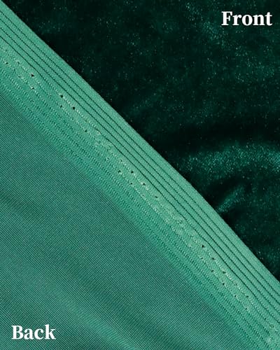 HOTGODEN Hunter Green Stretch Velvet Fabric by The Yard: 63" Wide 5 Yards 95% Polyester 5% Spandex Velvet Fabric for DIY Sewing, Upholstery, Apparel, Costume, Craft - Image 2