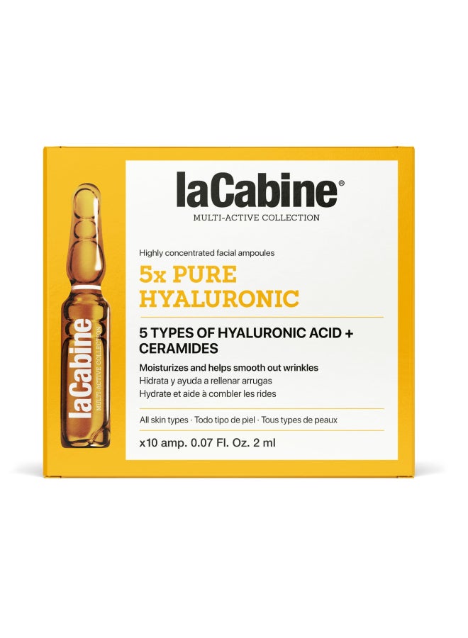 La Cabine Pure Hyaluronic 10x2ml Ampoules All Skin Types Moisturizer for Whole Body Wrinkles - Image 3