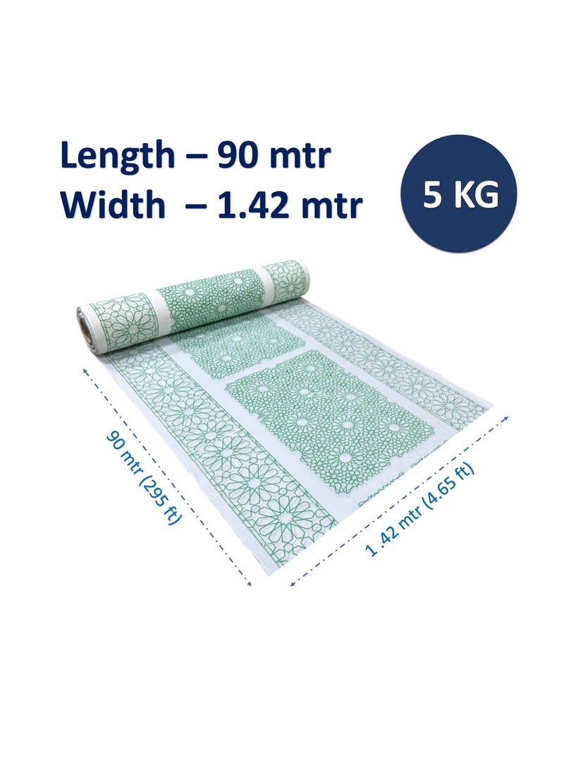 Houzi غطاء طاولة رول هوزي سُفرة بلاستيك 90 متر × 1.42 متر × 5 كجم - Image 2