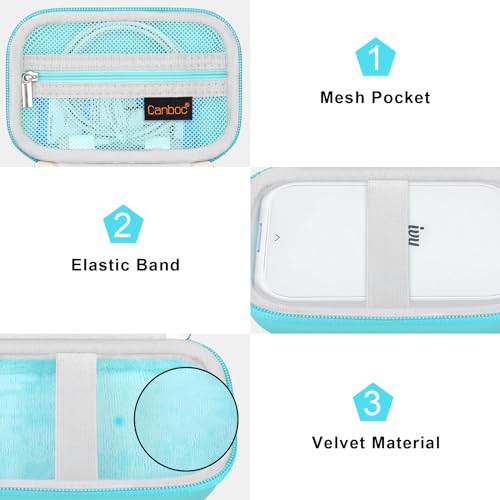 Canboc Hard Case for Canon Ivy 2 1 CLIQ+2 CLIQ 2 Photo Printer Mobile Wireless Bluetooth Instant Camera Printer, Mesh Bag fit Photo Paper Cable, Mint Green+Mint Green - Image 5