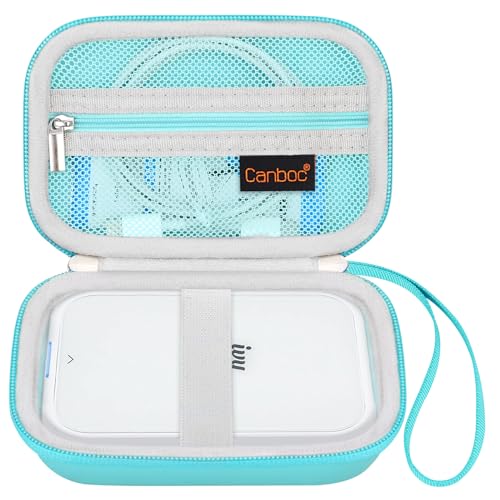 Canboc Hard Case for Canon Ivy 2 1 CLIQ+2 CLIQ 2 Photo Printer Mobile Wireless Bluetooth Instant Camera Printer, Mesh Bag fit Photo Paper Cable, Mint Green+Mint Green - Image 1