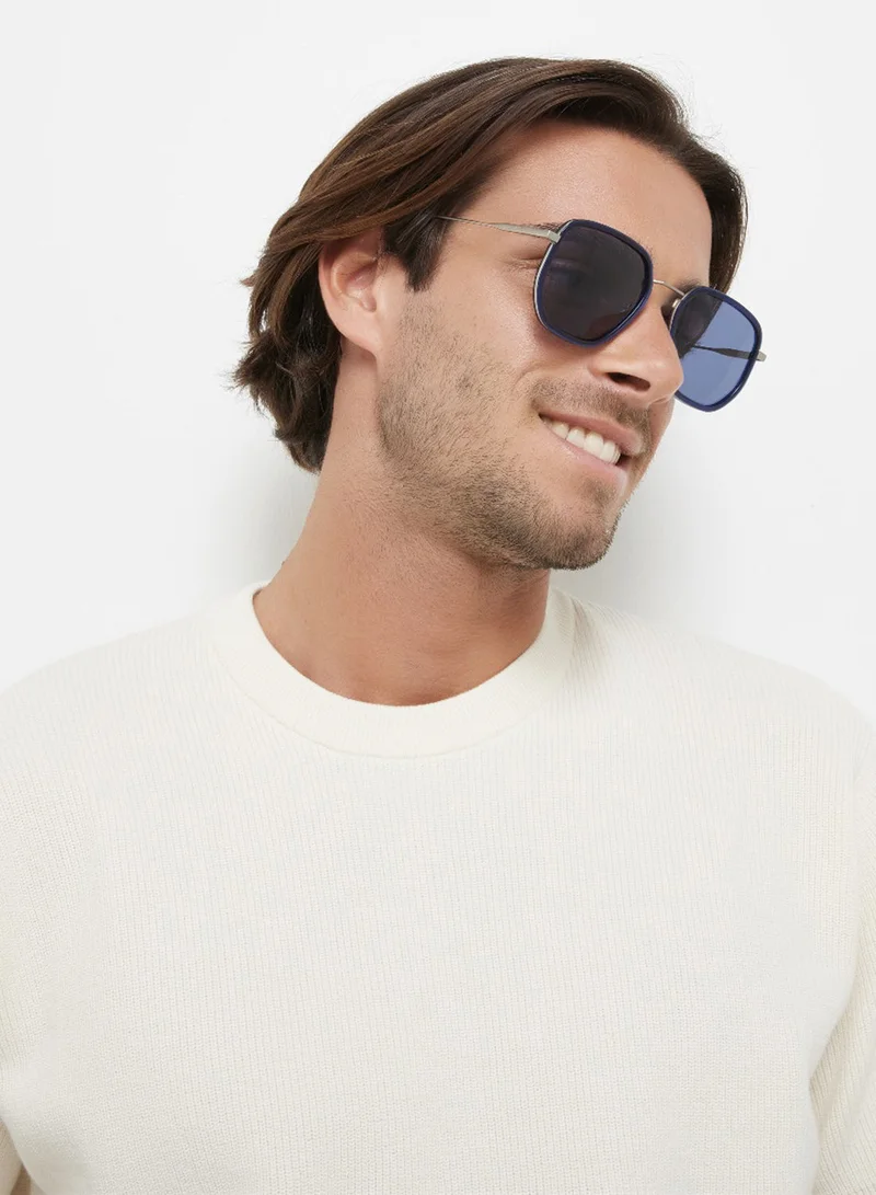 30 سندايز Archaic,Men Sunglasses, Geometric Sunglasses, UV Protection: UV400 (Blue,Blue)
