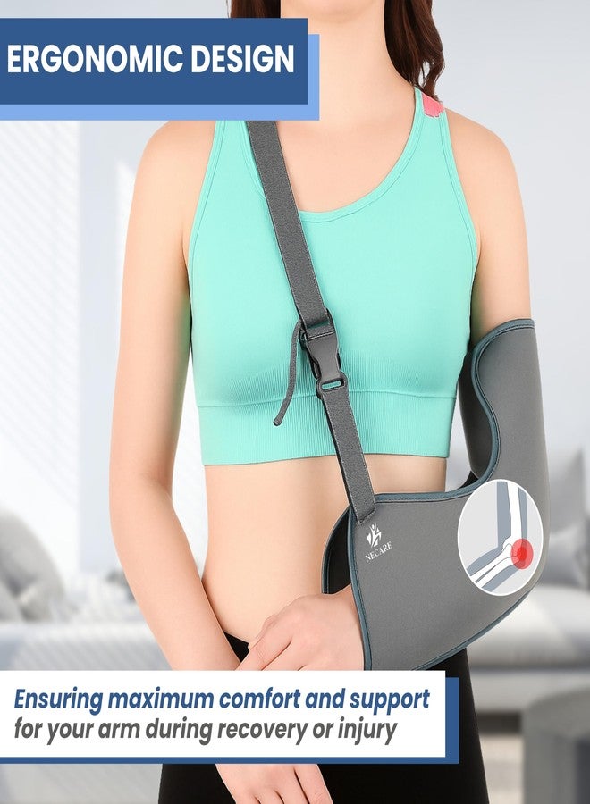 NECARE Premium Arm Sling Tropical, 1 Piece (Cotton, Grey, XXL) - Image 5