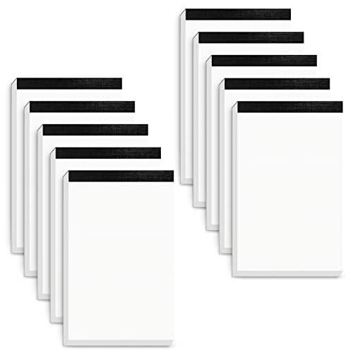 Aidunmis 10 Pack Small Notepads Refills Grocery for List White Memo Pads 3x5 In Writing Notepad of Work Server Writing Note Pads with 50 Sheets Scratch Pads Paper in Each Pad Mini Pocket Notebook Refills Blank - Image 1