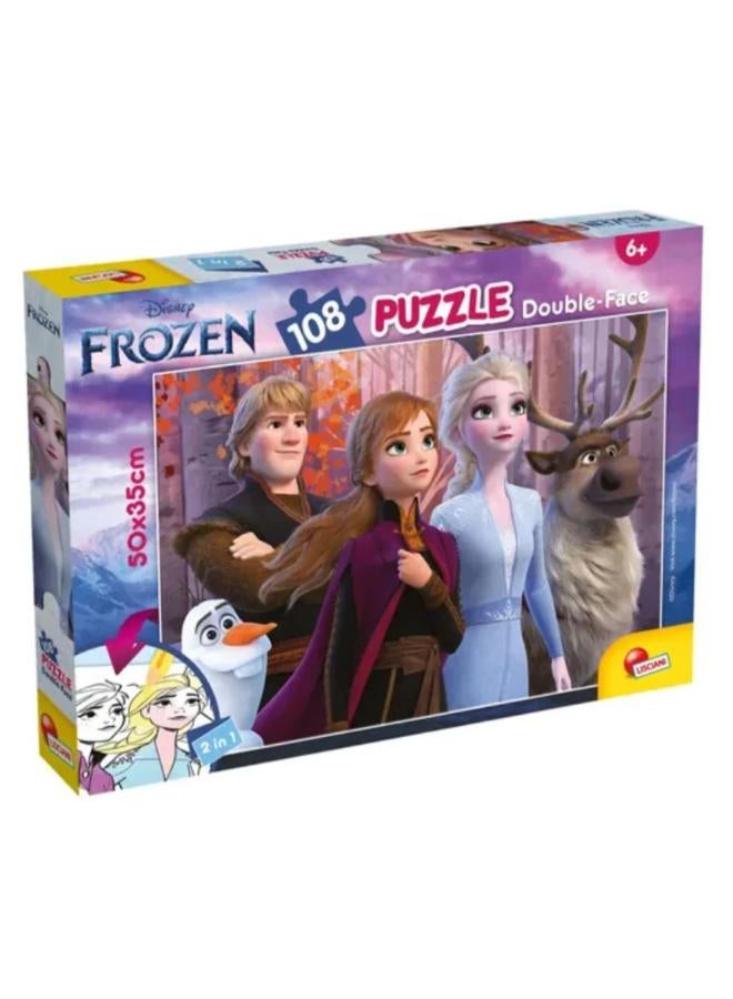 Lisciani Frozen Double-Face Puzzle - 108 Pieces - Image 1