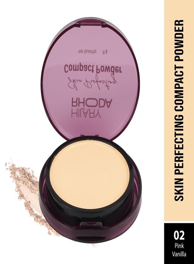 Hilary Rhoda Skin Perfecting Compact Powder | Oil Control & Matte Finish | Buildable Coverage | Blends Easily | Hides Imperfections | 6g (Pink Vanilla | Shade 02) - Image 2