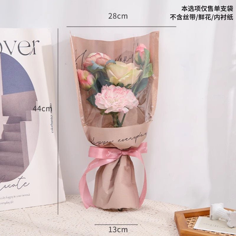 Women'S Day Single Flower Packaging Bag, Rose Multi-Piece Bag, Transparent Bouquet Stall Flower Arrangement Bag, Flower Material - Image 1