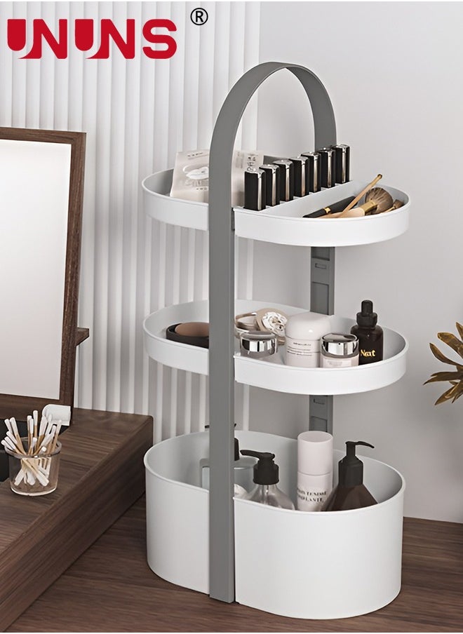 UNUNS 3-Tier Bathroom Organizer,Portable Cosmetic Storage Cabinet,Bathroom Counter Organizer,Great For Bathroom Countertop Bedroom Dresser  - Image 1