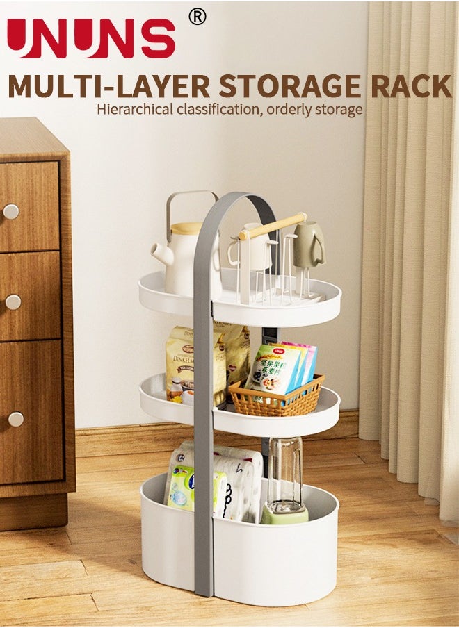 UNUNS 3-Tier Bathroom Organizer,Portable Cosmetic Storage Cabinet,Bathroom Counter Organizer,Great For Bathroom Countertop Bedroom Dresser  - Image 2