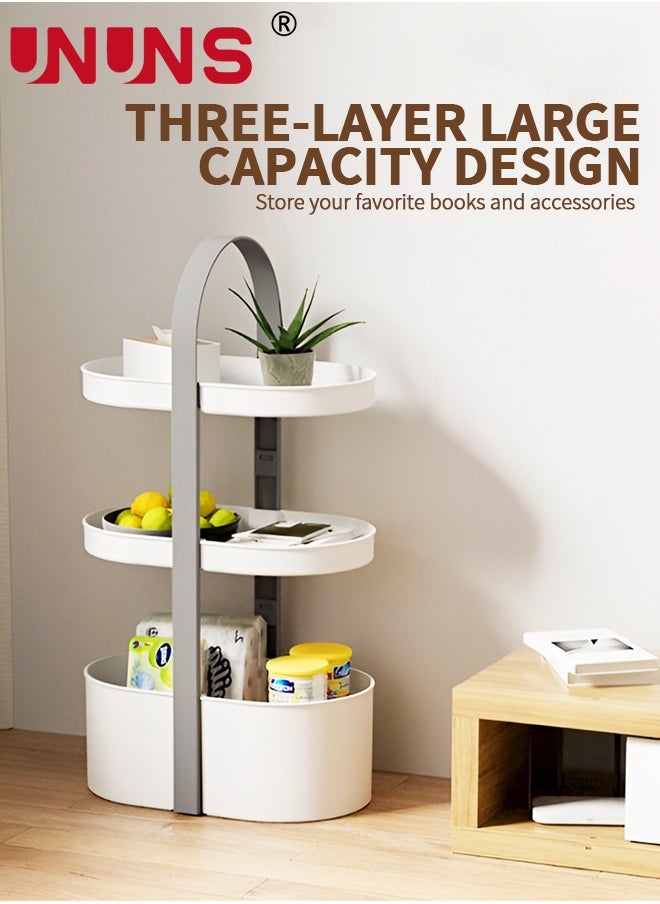 UNUNS 3-Tier Bathroom Organizer,Portable Cosmetic Storage Cabinet,Bathroom Counter Organizer,Great For Bathroom Countertop Bedroom Dresser  - Image 3