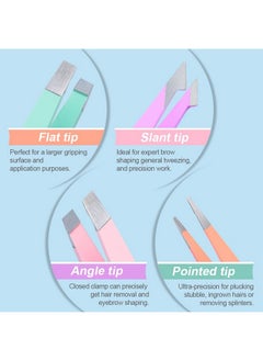 TsMADDTs Tweezers Set For Women & Menprecision Tweezers Set With Travel Casestainless Steel Tweezers For Eyebrows With Scissors Razor Mirror  - Image 3