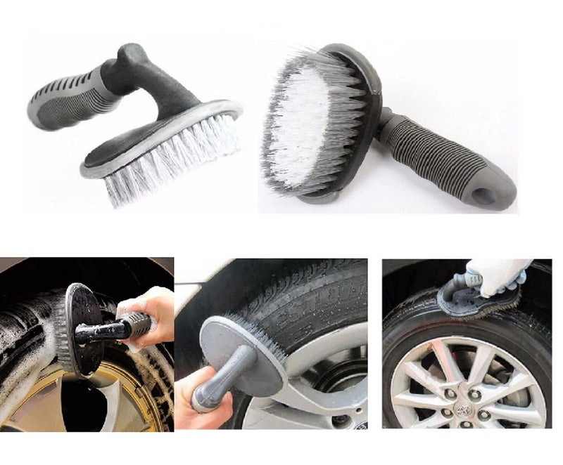 Winberg ® Car Tyre Cleaning Brush Hard Bristle Easy to Grip Handle - Tyrebrush-001 - Image 5