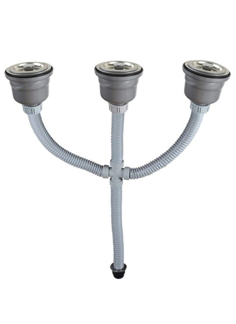 Triple drain directly attached to the sink