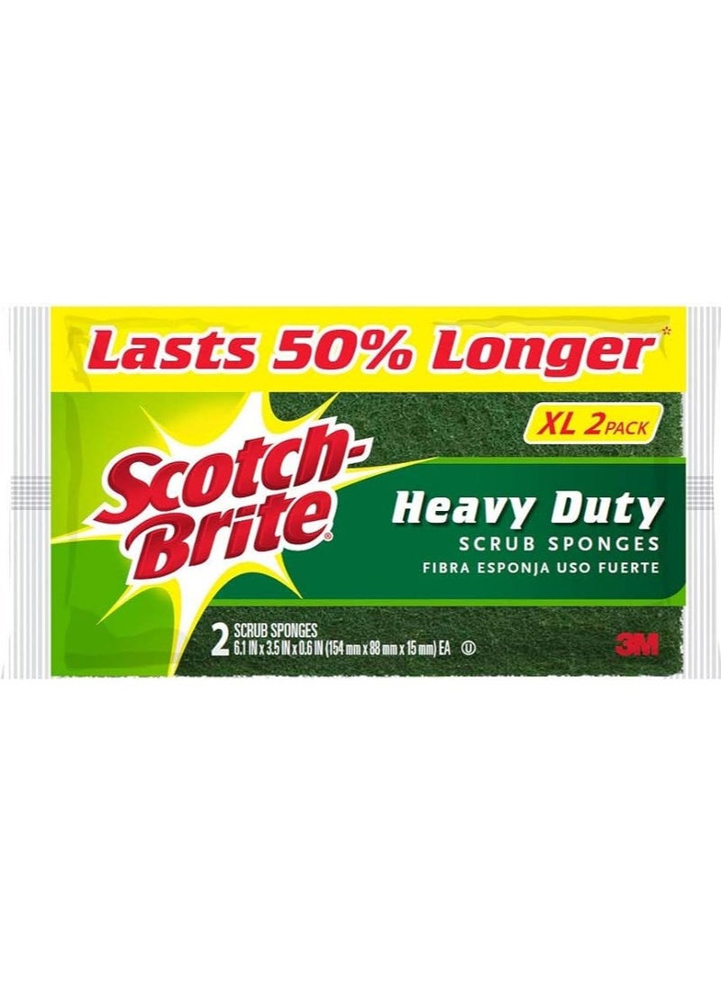 Scotch  Cleaning Sponges Heavy Duty Scrub Sponges  2 Pack - Image 1