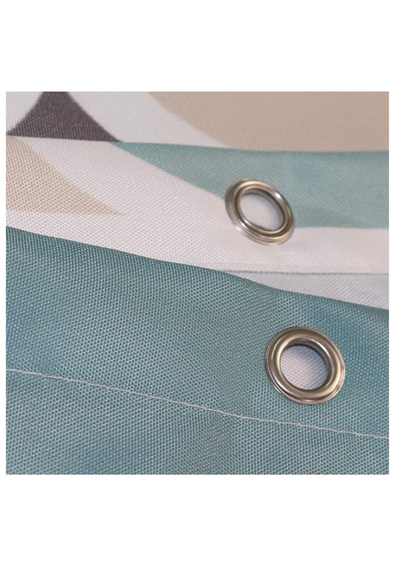 Excefore - Shower Curtain Waterproof Mould Proof, Waterproof Polyester Fabric, Machine Washable Thicked Polyester Fabric, with 12 Hooks and Weighted Hem for Bath Tub and Shower Stall - Image 1