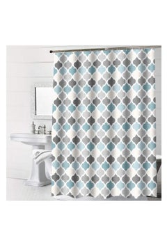 Excefore Shower Curtain Waterproof Mould Proof, Waterproof Polyester Fabric, Machine Washable Thicked Polyester Fabric, with 12 Hooks and Weighted Hem for Bath Tub and Shower Stall  - Image 2