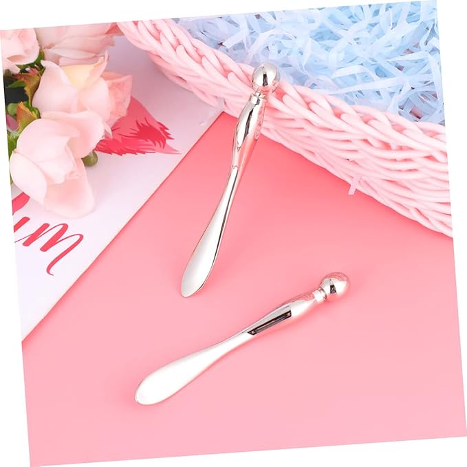 minkissy 2pcs 2pcs Eye Cream Applicator Tool Alloy Eye Massage Stick for Puffy Eyes DualEnded Eye Roller for Skincare Golden - Image 5