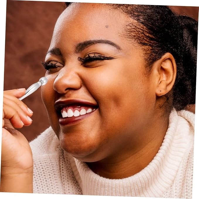 minkissy 2pcs 2pcs Eye Cream Applicator Tool Alloy Eye Massage Stick for Puffy Eyes DualEnded Eye Roller for Skincare Golden - Image 2