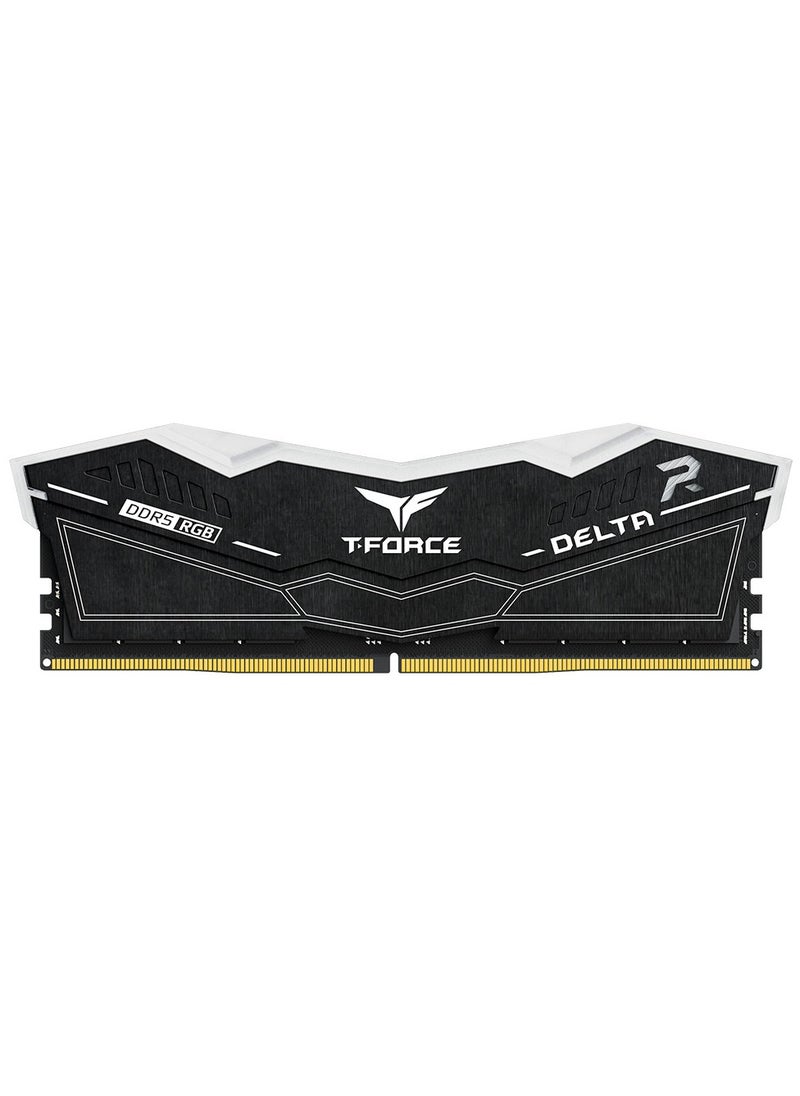 TeamGroup - TEAMGROUP T-Force Delta RGB DDR5 Ram 32GB (2x16GB) 6000MHz PC5-48000 CL38 Desktop Memory | Black - Image 1